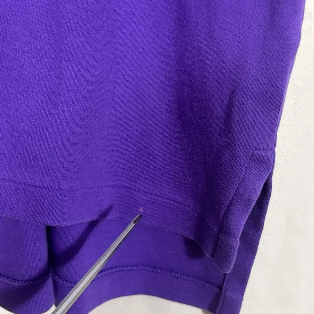 Polo Ralph Lauren Mens L Purple Polo Shirt Yellow Pony Cotton Preppy Heritage